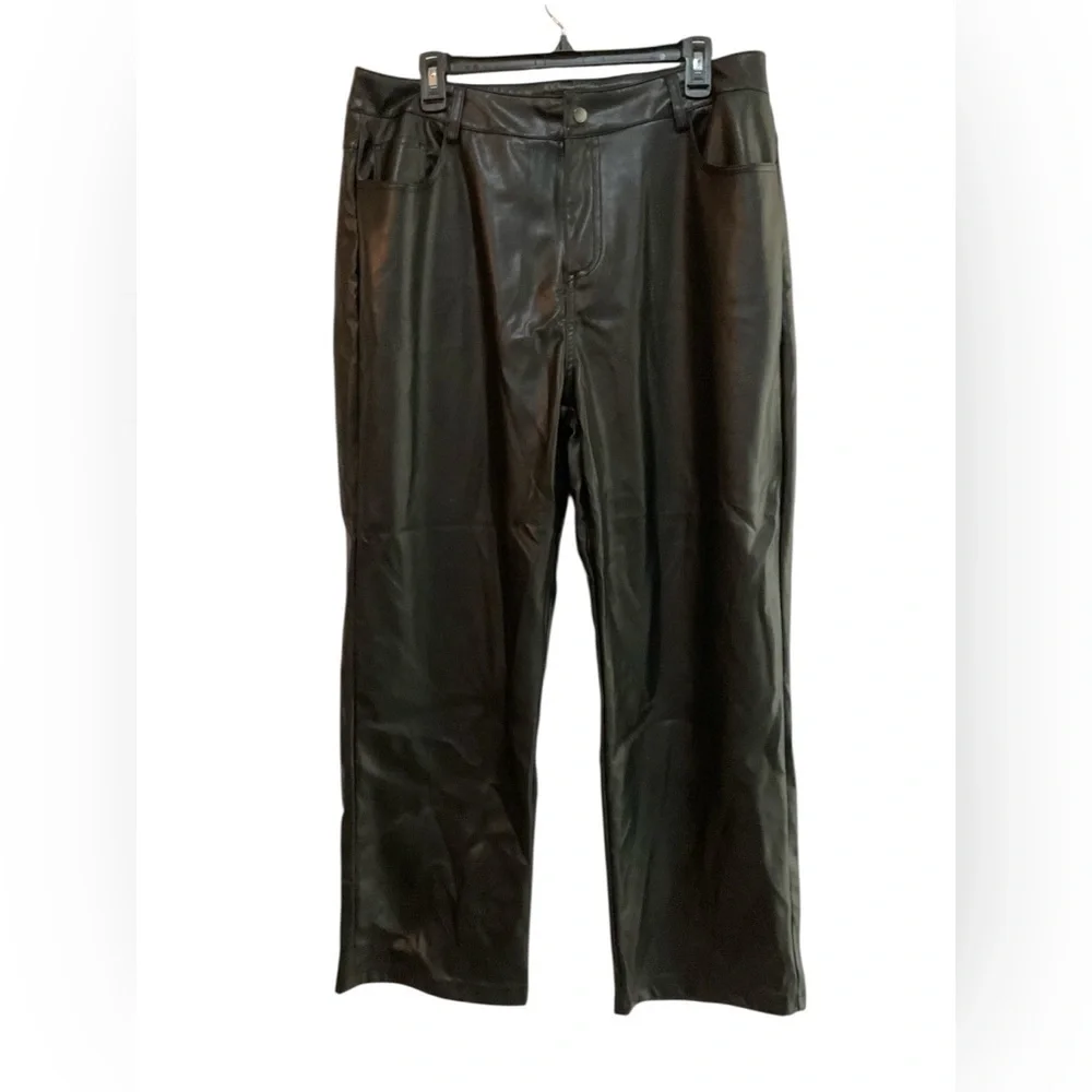 VILIGO Faux Leather Pants Black XXL